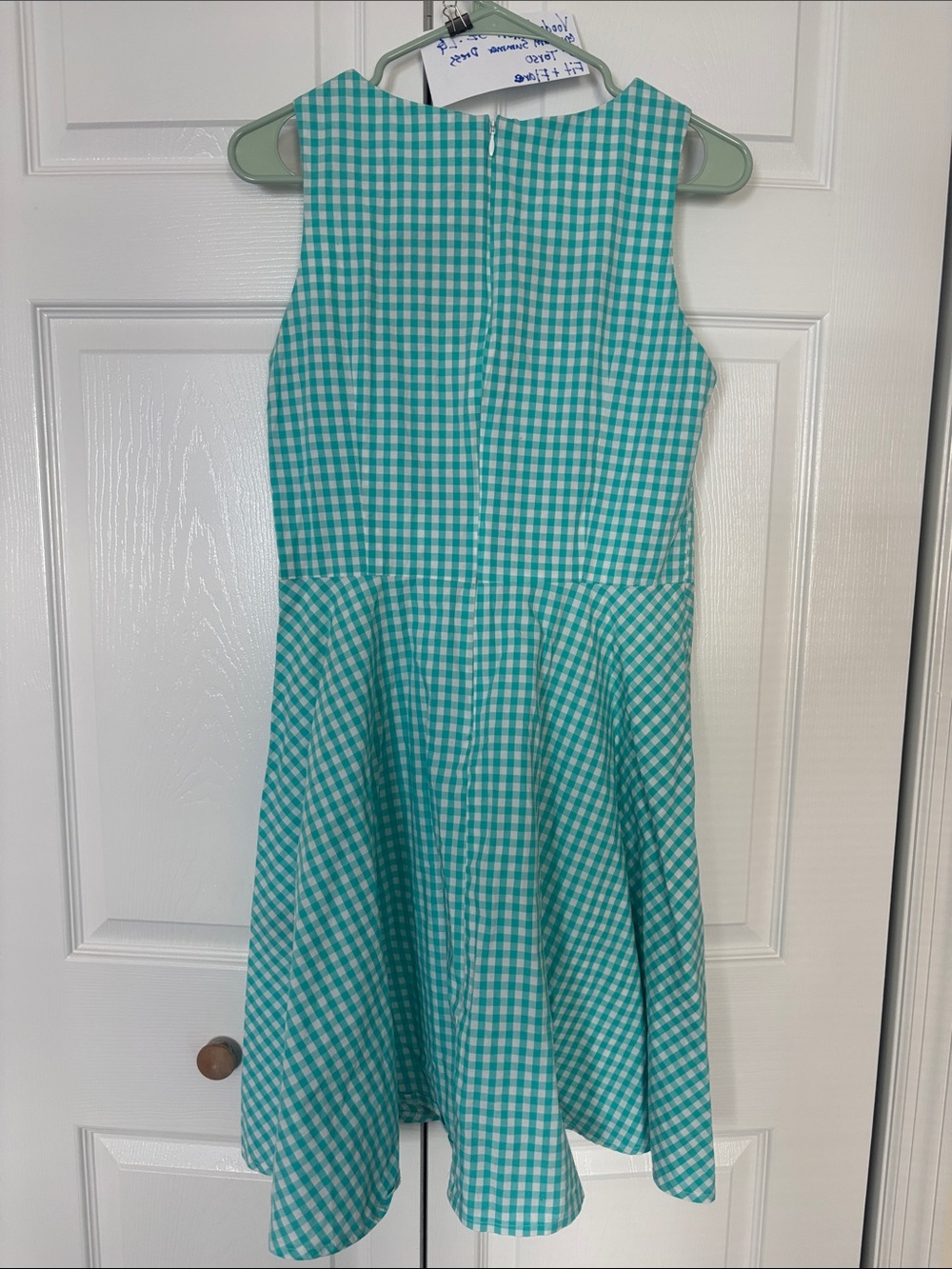 Voodoo Vixen size Large retro gingham summer keyhole dress - Picture 6 of 7